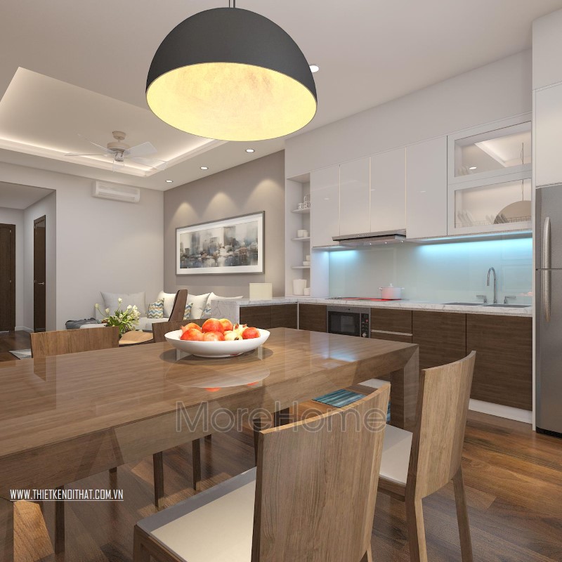 Thiết kế nội thất chung cư hiện đại Tràng An - Anh Tuấn